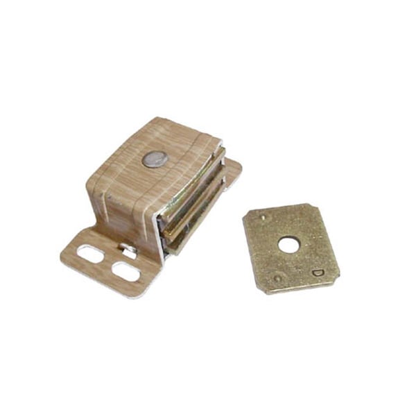 Hd Amerock Heavy Duty Magnetic Catch For Cabinet Door- Wood Grain Aluminum A09798 AW - main